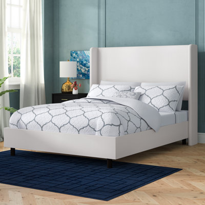 upholstered bed king low profile godfrey solid standard wood california beds